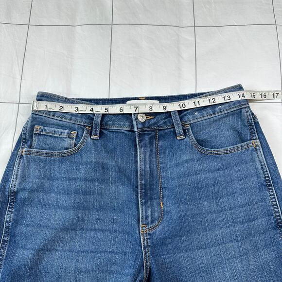 Abercrombie & Fitch Jeans Womens 28 Blue Mom High Rise Straight Leg Denim Medium - Picture 6 of 11